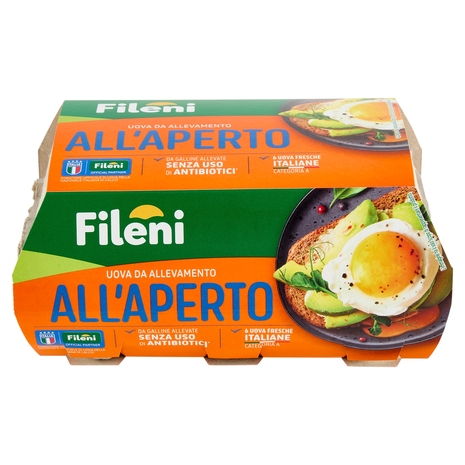 Fileni 6 Uova Fresche Italiane da allevamento all'Aperto 320 g